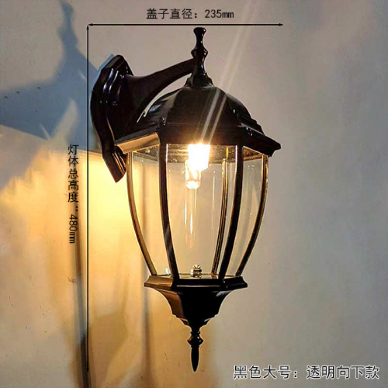 户外壁灯防水仿古庭院灯欧式室外别墅柱子墙灯豪华六角壁灯接电款