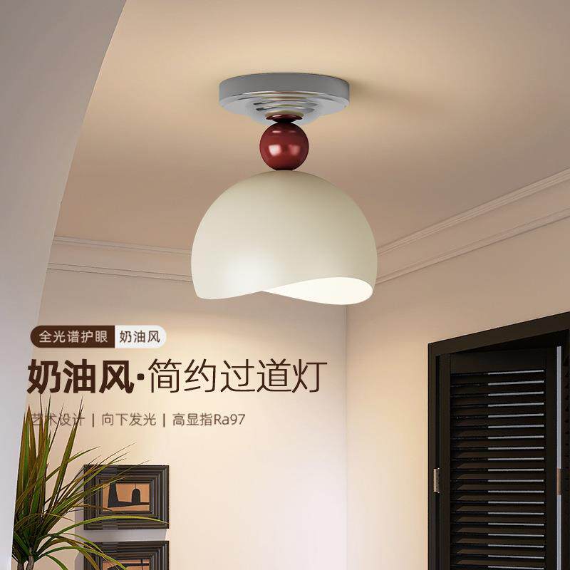 过道灯走廊灯现代简约奶油风创意蛋壳衣帽间灯入户玄关阳台吸顶灯