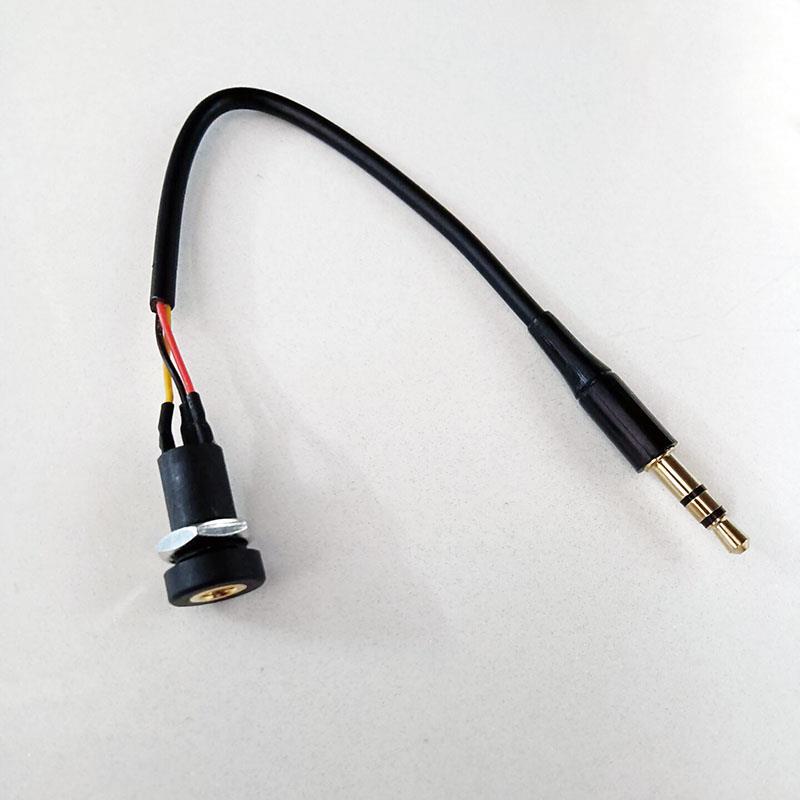 3.5mm耳机插头公母线耳机母座带线三级音频痤连接线带螺母延长线