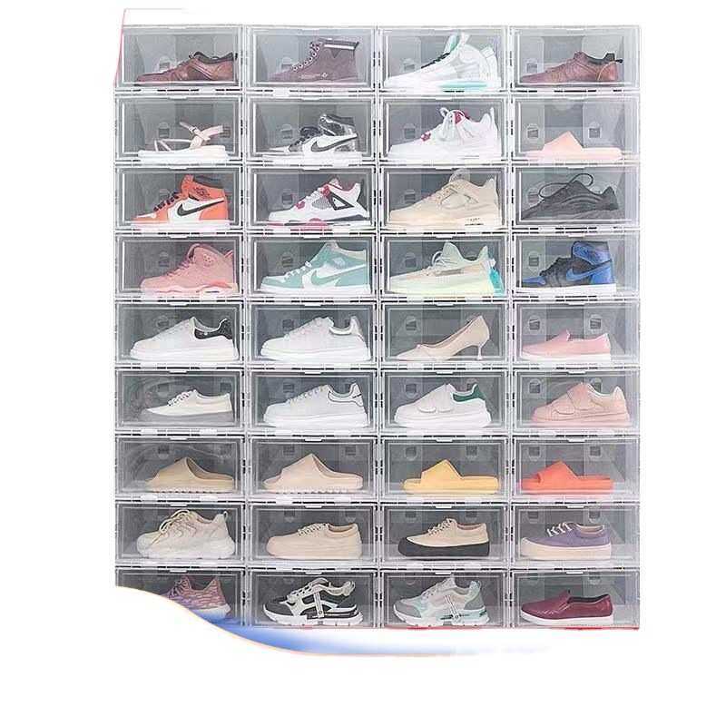 鞋盒透明篮球鞋宿舍卧室鞋盒子收纳防尘横款翻盖式简易鞋盒柜架,居家布艺,收纳盒,淘宝优惠券,粉丝福利购,淘宝优惠卷