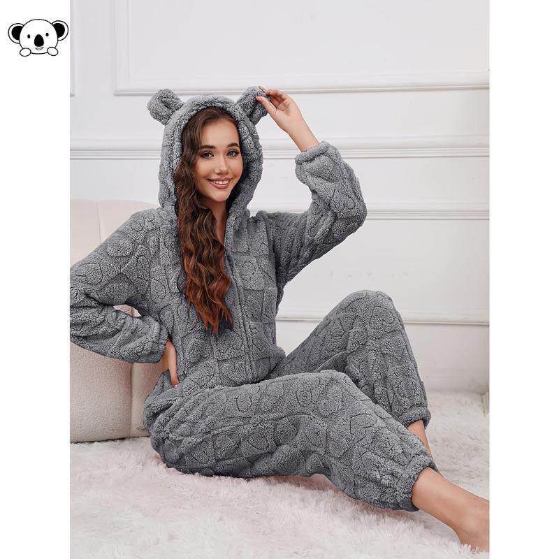 P 56514 Coral fleece Pyjamas Heart-print爱心印花睡衣