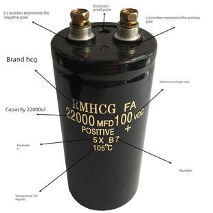 包邮进口63V80V100V22000UF/MFD螺丝脚直流电解电容器10000UF/MFD