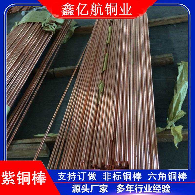 电镀设备用紫铜棒方棒六角紫铜棒 各种铜棒可定长切割T2紫铜棒