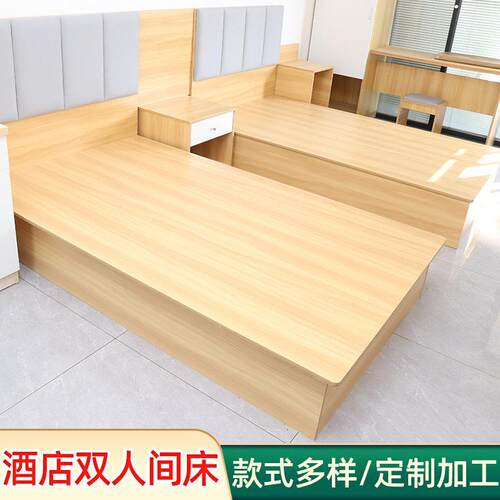 热销酒店家具板式床全套酒店宾馆大床房公寓客房双床商用民宿床