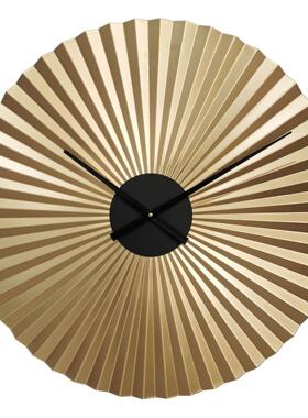 厂新中式渐变色客厅背墙装饰YX202108钟表卧室玄关创意铁艺景家扇