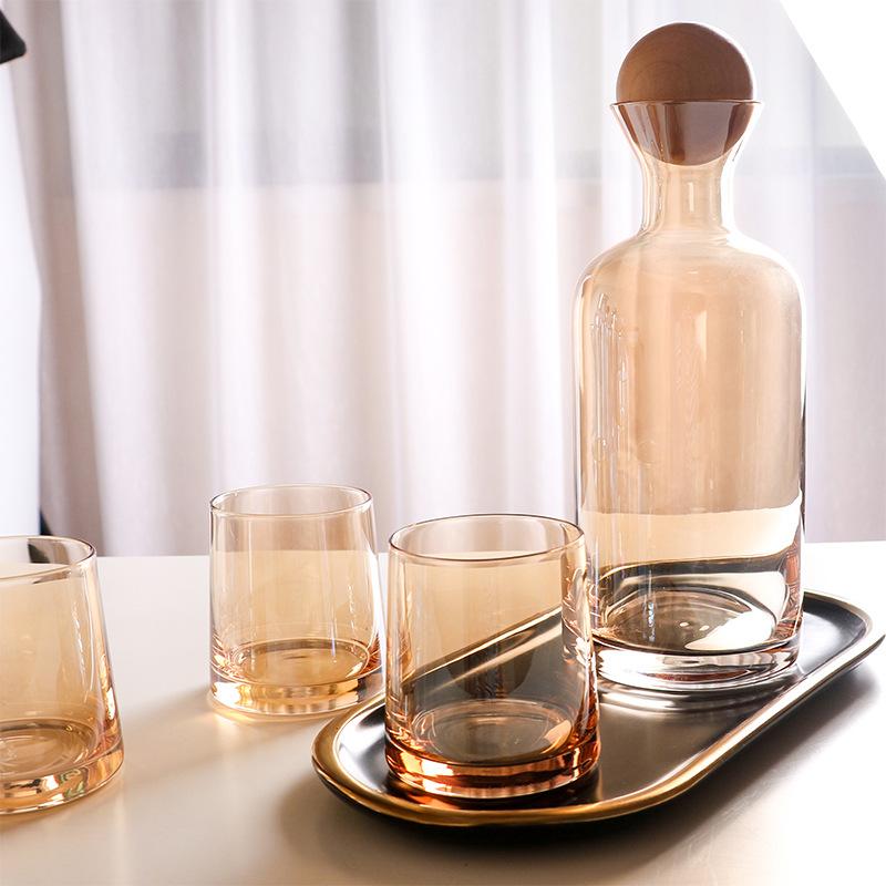 琥珀色果汁花茶玻璃水壶冷水壶