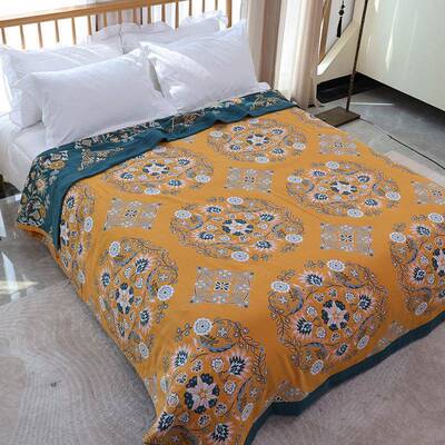 混合【SED商品棉】纯纱布毛巾被发毯床盖大尺寸柔沙软舒适透气