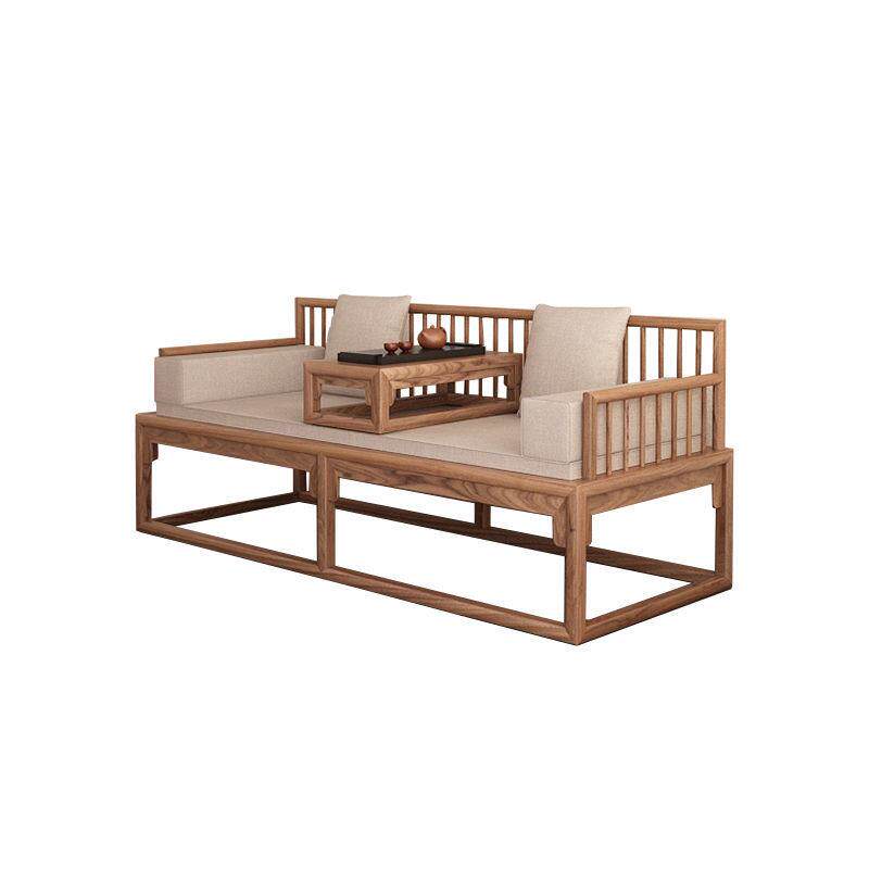 罗汉床新中式伸缩实木老榆木推拉床榻小户型沙发塌椅榫卯家具禅