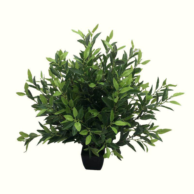 仿真茶叶树假茶花树叶盆栽毛尖落地盆景红茶绿茶花装饰工程