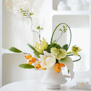 设师高级逼889真帝王花样感板间装 假花彷真花客计软厅摆设电视柜