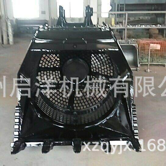 12吨挖机旋转筛分斗滚筒液压旋转筛分挖掘机设备分离滚筒筛分斗