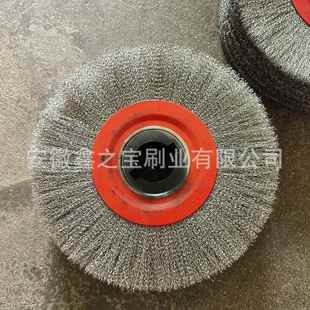 工直销钢轮轨打磨平抛行IML钢丝刷轨道光打磨除锈不厂锈钢丝轮刷