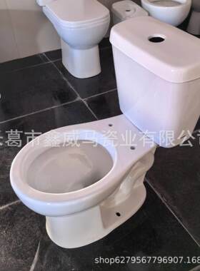虹吸分体马桶冲落式墙排地排抽水坐厕工程陶瓷分体坐便器非洲跨境