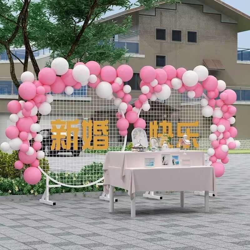 铁丝网落地网格片架幼儿园作品展示架婚庆装饰圆形立式移动照片墙