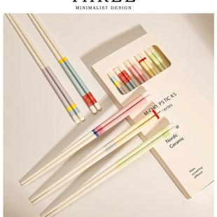 Tlife·Block·筷子陶瓷防霉一人一筷耐高温日式 拼色