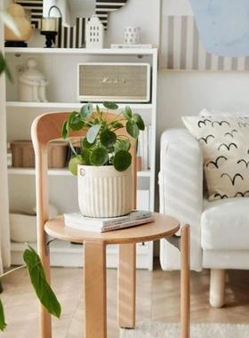 中法风黑色桃实古木餐胡XFE桌椅式复古设计家具家用梳妆靠背圆形