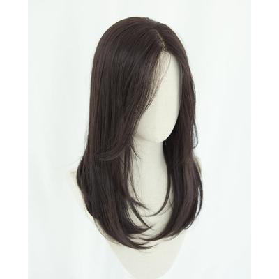 正品日时中假发 自分然修脸长直发四六尚分 局部系前蕾丝网手工假