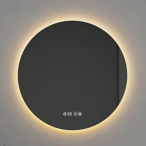 帕万圆形镜子挂墙智能浴室镜卫生间带灯led触摸屏感应防雾发光镜