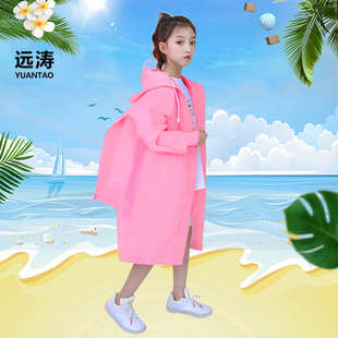 加厚EVA儿童背包雨衣户外男女童带书包位卡通雨衣学生雨披批发