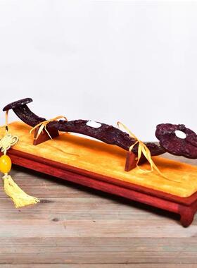 赞比亚小叶紫檀木如意摆件实木家居装饰血檀工艺品红木雕结婚礼品