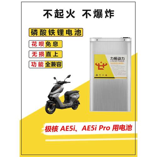 适用于极核电动车AE5i AE5i PRO磷酸铁锂电池直上大容量电瓶