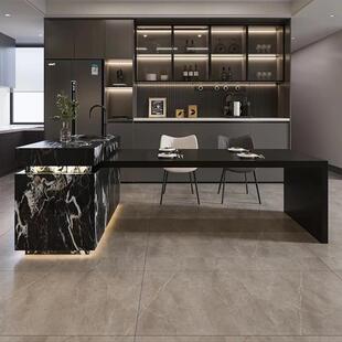 轻现代简岛台餐桌一体岩板极家用倒台HRA中多功能奢储大户型吧导