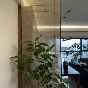 风水帘可升降帘卷关阳台客厅玄屏风装 饰隔断门帘麻布艺F9755HTM软