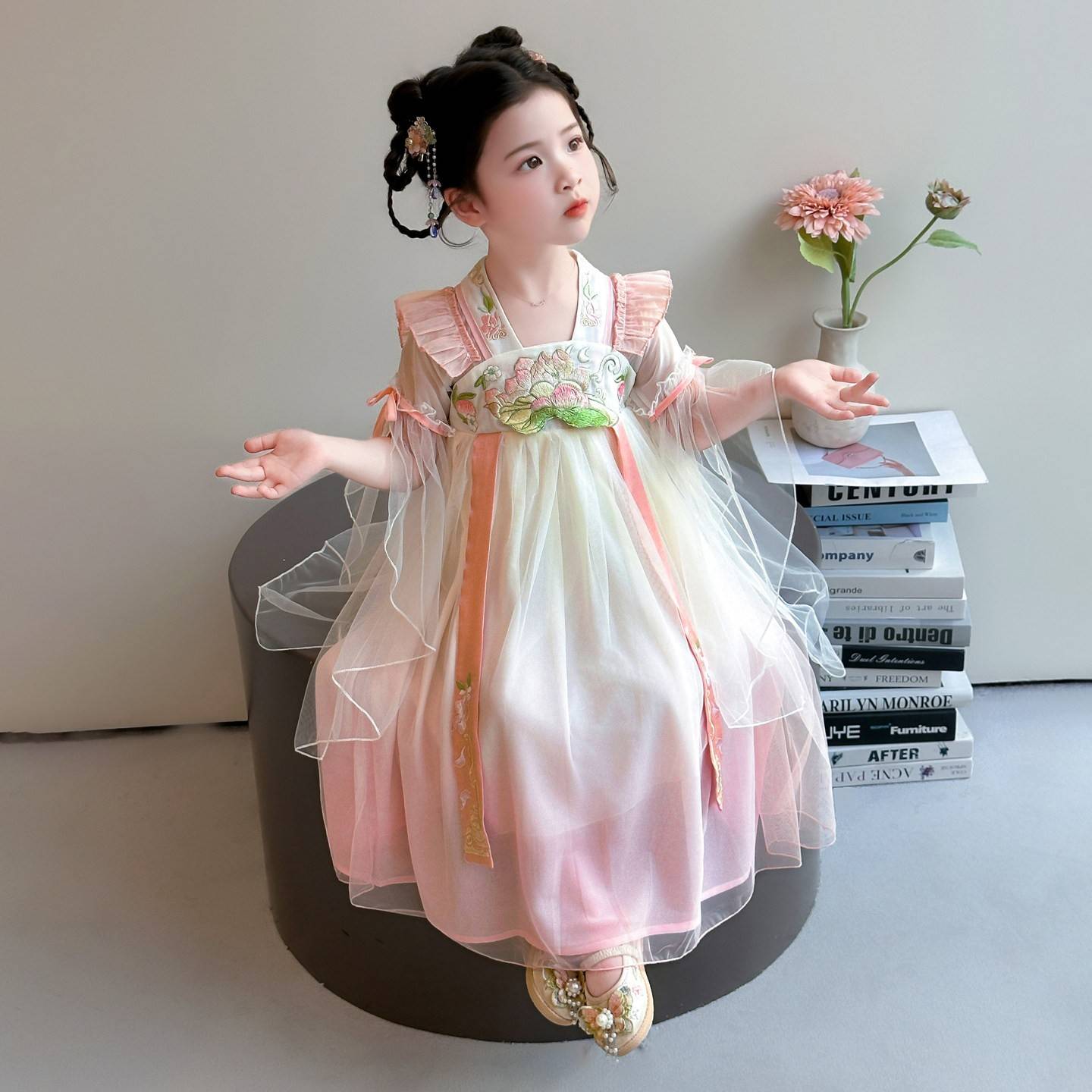 女童汉服夏季2026新款儿童超仙古风裙子女宝宝夏款中国风唐装裙子