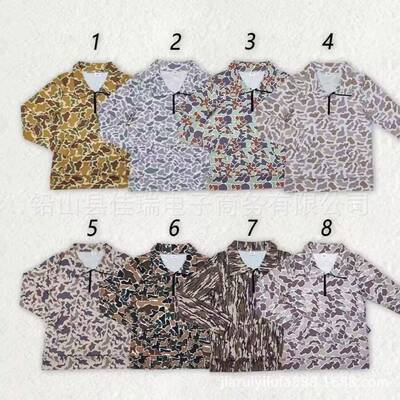 boys fall vibes long sleeve hunting camo pullover casual