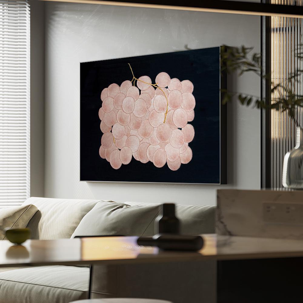 艺术房装饰画粉色餐厅古风儿童法式葡萄玄关卧室钢中挂画客琴房图片