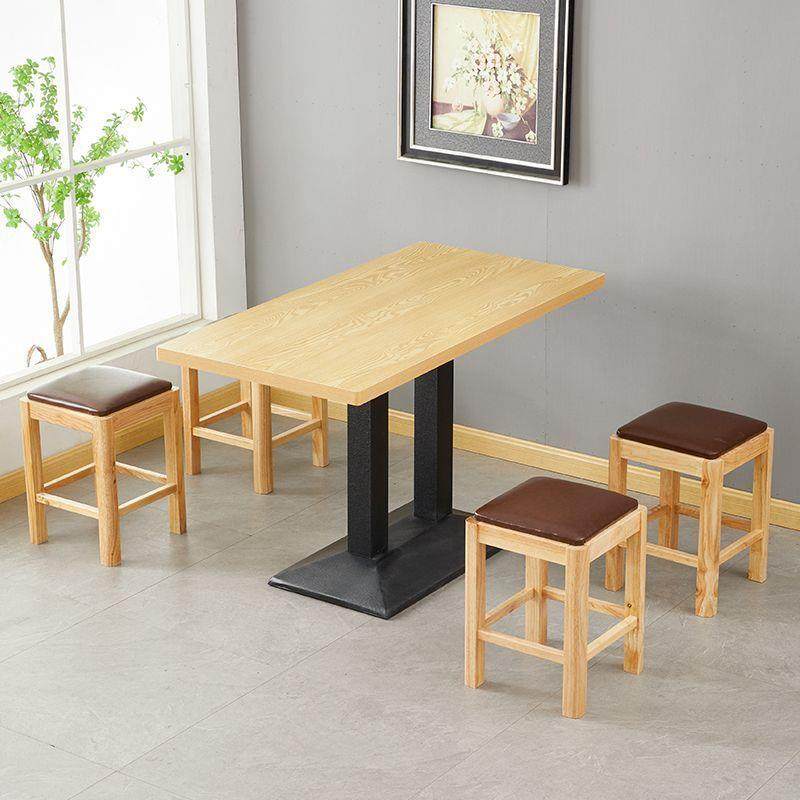 快餐小吃麻辣烫冷饮甜品米线面馆早餐桌椅实木凳长方形餐桌商用