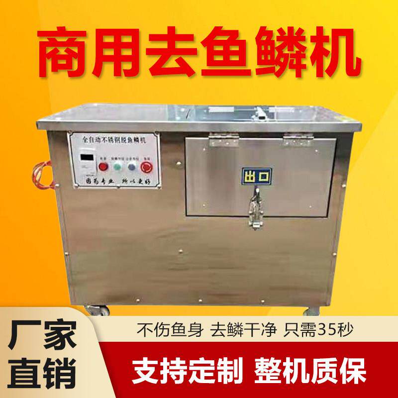 商用全自动去鱼鳞机鱼鳞刨刮鱼鳞机器不锈钢脱鱼鳞机杀鱼机器