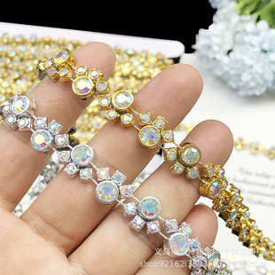 供应装 帽缝水钻新款 饰厂家亚克手民族双线链条风力辅料 鞋 花边服装