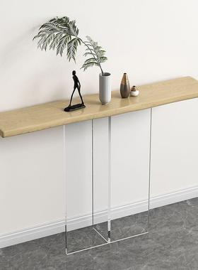 轻奢亚sh31545克力玄桌子靠墙新式实木中艺术关台玄关简约玄关柜