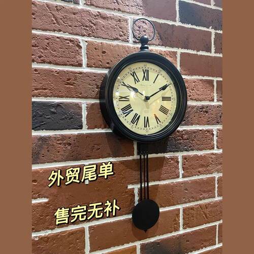 清仓8.75寸摇摆钟 钟覆古创意外贸出口个性出口客厅挂墙钟表