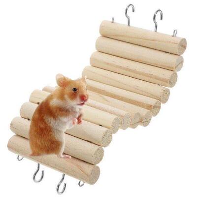Wooden Ladder Fence Baby Pets Rat Cage Accessories Hamster