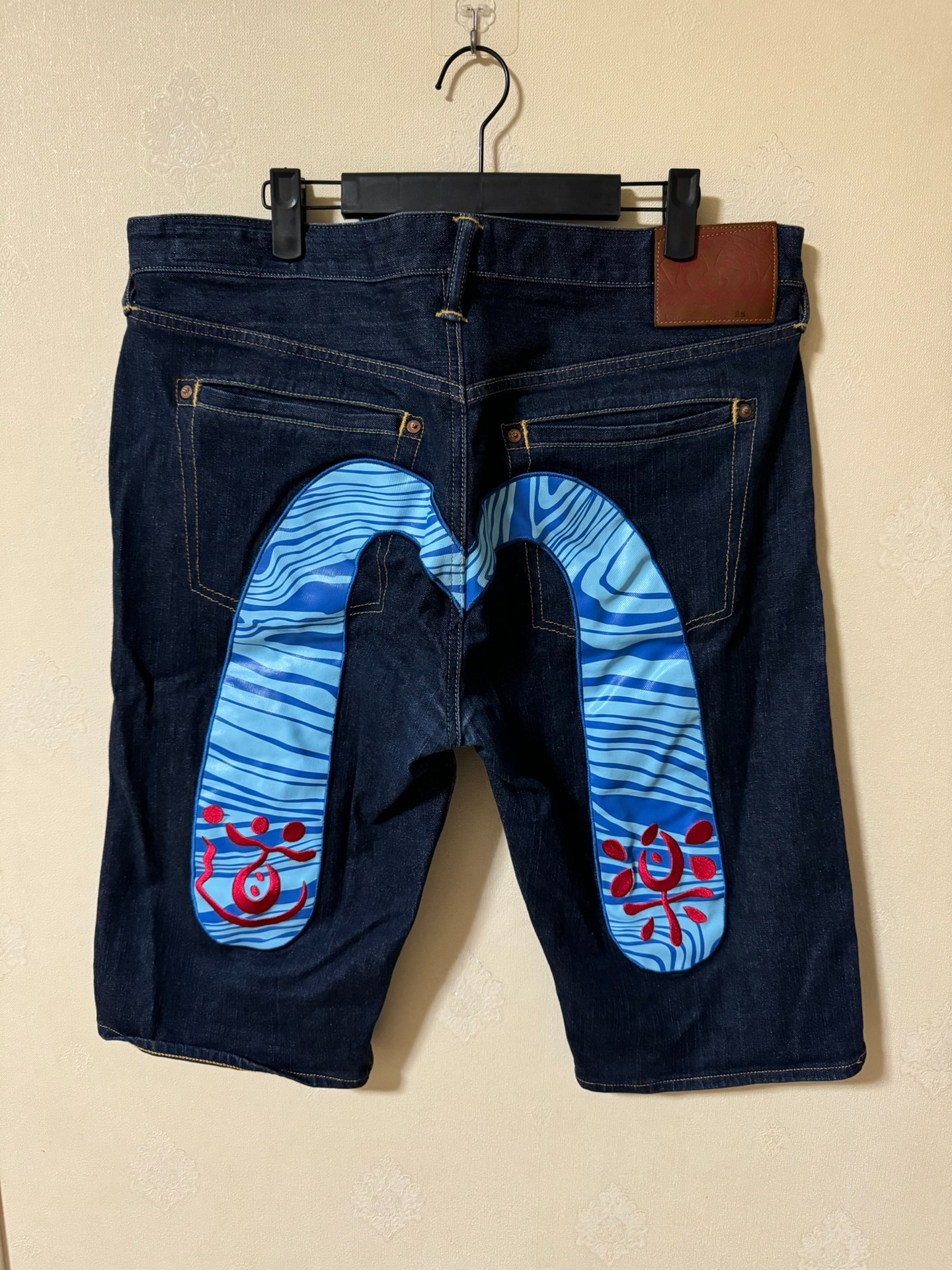 thumbnail for (Genuine 38 yards) Evisu Fukushin men denim shorts Rando Le big M