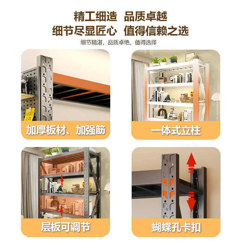 仓库仓储货架中型快递置物架重型五金工厂金属储物铁架子快递货架