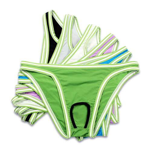 Open crotch men's underwear, youth ice silk thin design,