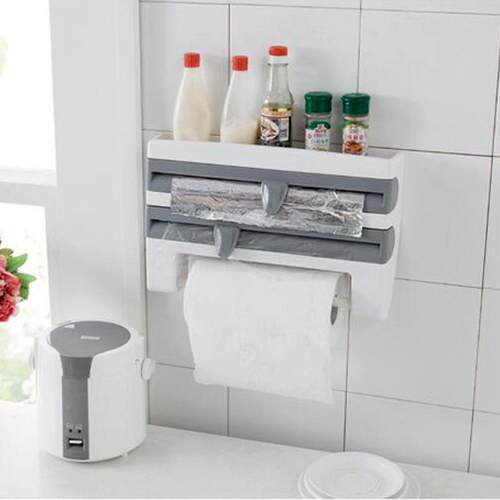 Wall-mounted kitchen multi-functional storage rack, includin