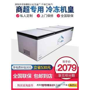 冷藏冷冻冰箱超市速冻单温铜管雪柜静音 大冰柜商用大容量卧式