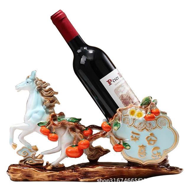 红酒架摆件轻奢高档平安喜乐葡萄酒架酒柜装饰品餐边柜创意上档次