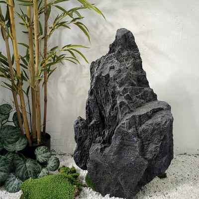 仿EGW真石假头黑山外英德玻璃钢枯山假山造景中水式户花园楼梯下