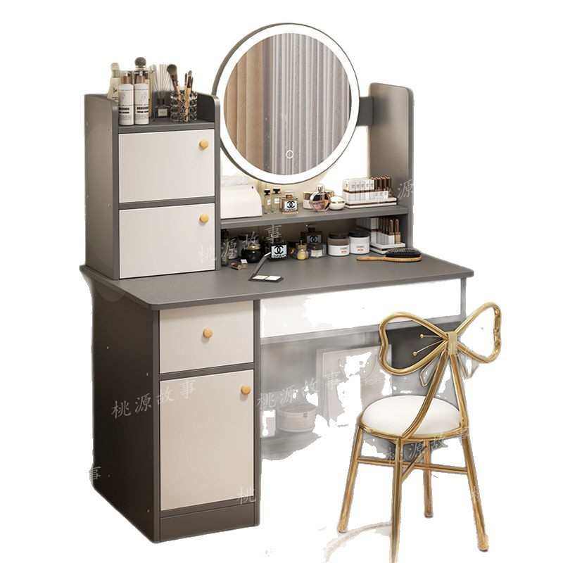 梳妆台卧室简约现代主卧化妆桌2025新款轻奢化妆台镜收纳柜化妆柜,住宅家具,梳妆台+梳妆凳,淘宝优惠券,粉丝福利购,淘宝优惠卷