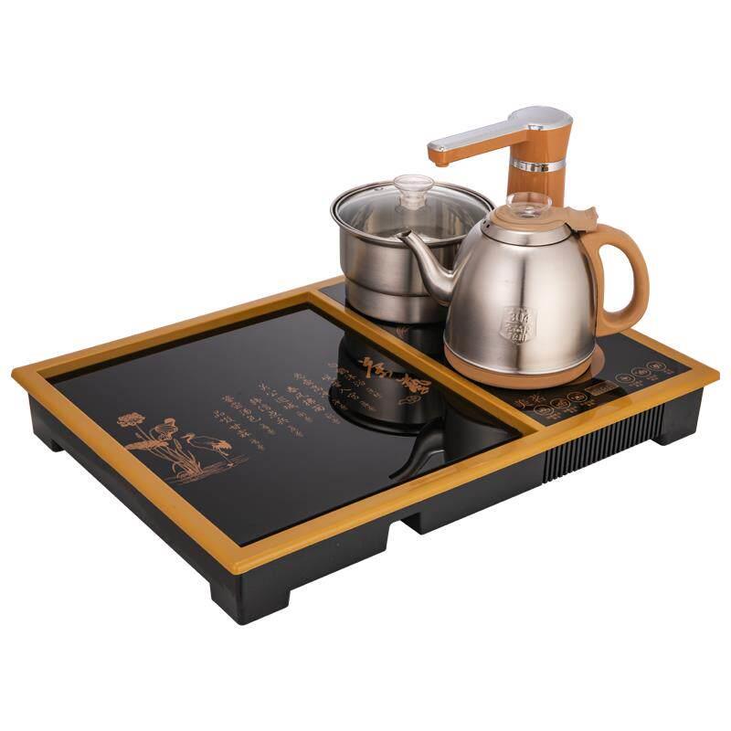 特诺星镶嵌入式内茶盘桌全自动套装家用小号茶具玻璃底部上水茶台