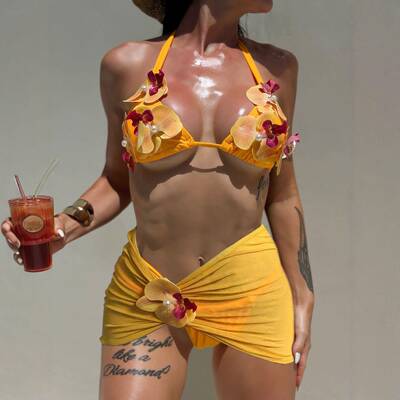 Women ' s Sexy High - Cut Push - Up Bikini Set , Ombre Lace