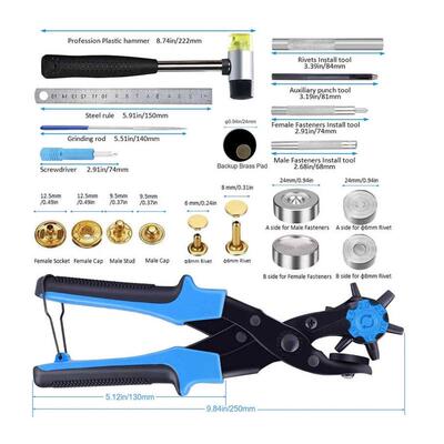 套金属四合340纽扣 工具组合套装扣铆钉含+供工具包