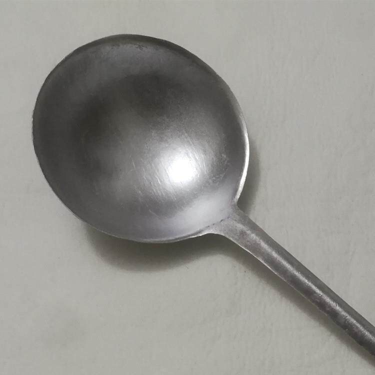 老式铝勺子汤勺家用做蛋饺勺纯铝长柄水勺大勺子大号铝饭匙铝勺