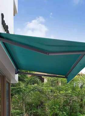 户外加强加厚遮阳棚伸缩式雨棚阳台防雨铝合金折叠收缩手摇庭院屋