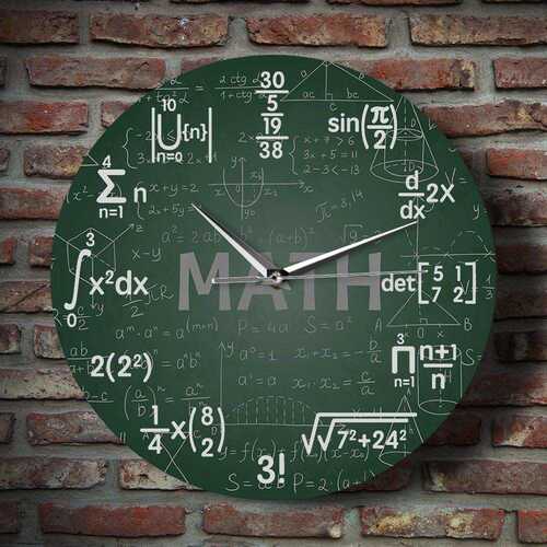 创意数学算式列式亚克力挂钟 个性时尚装饰亚克力时钟
